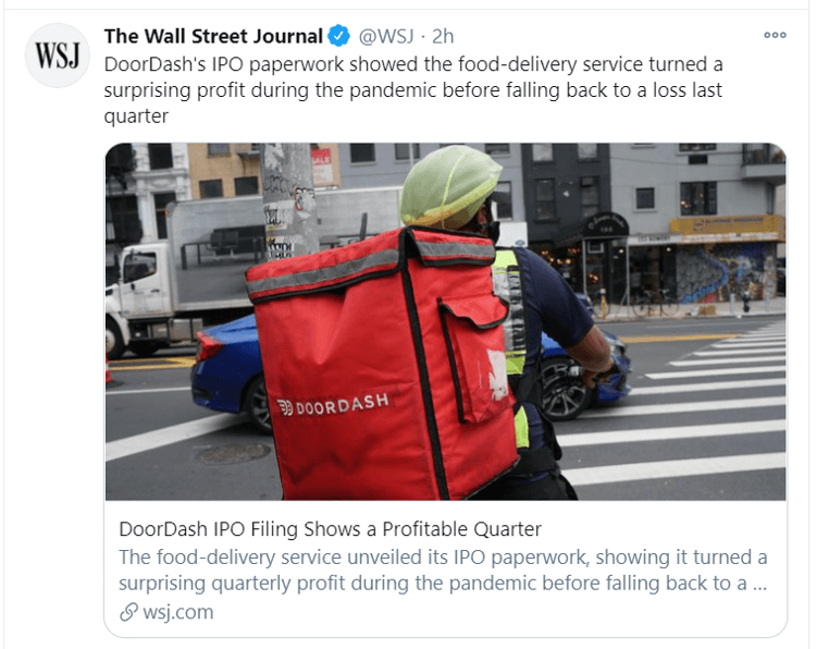 door dash ipo tweet