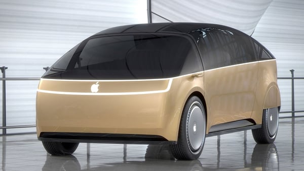 old apple car mock up