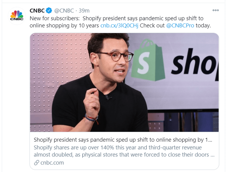shopify tweet