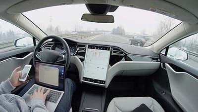Autonomous vehicle Tesla