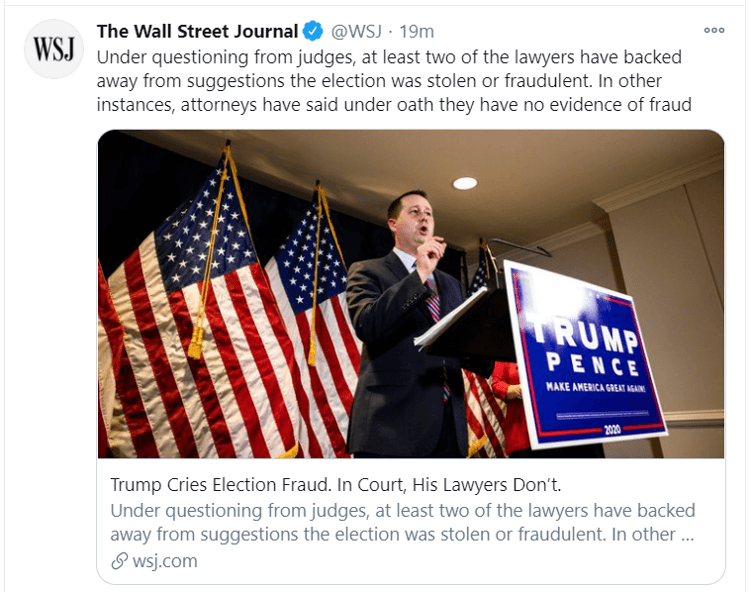 trump cries election fraud tweet