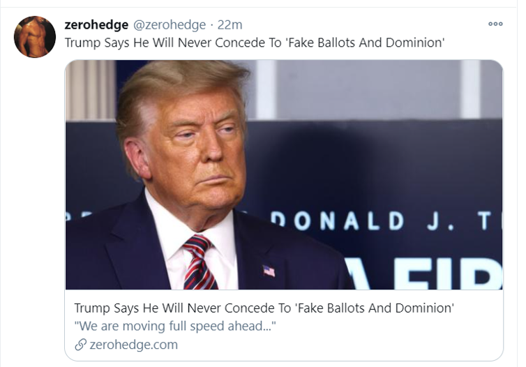trump not concede tweet