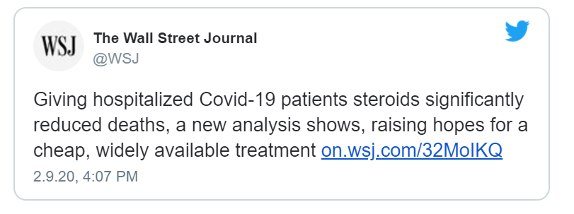 tweet covid treatment