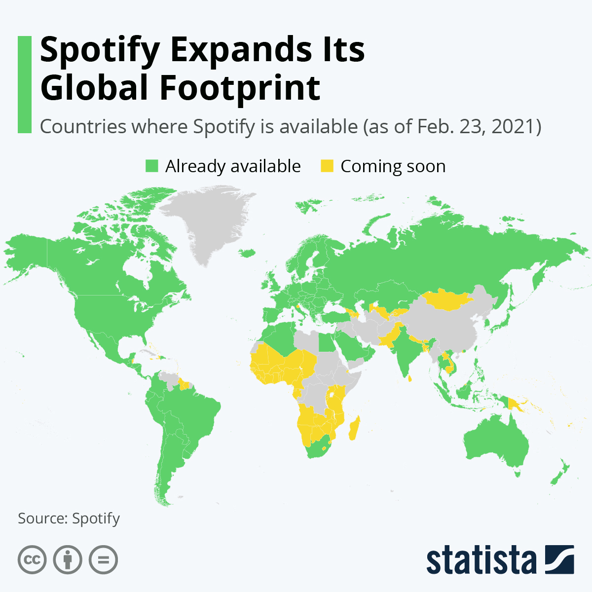 Spotify expands its reach to new lands