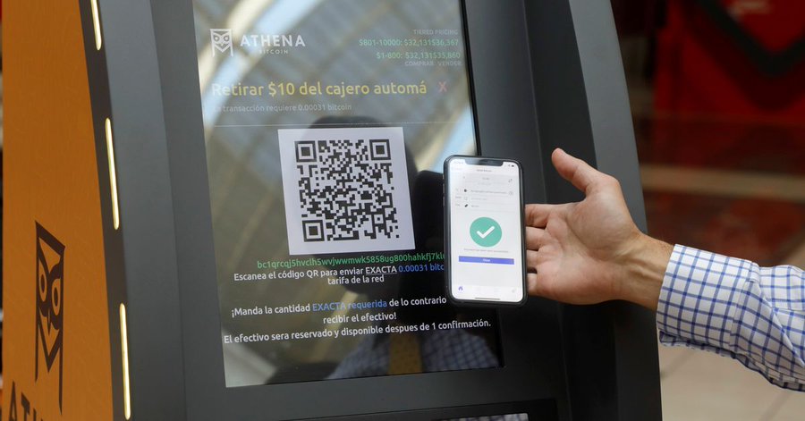 Bitcoin ATM firm Athena to install 1,500 crypto ATMs in El Salvador