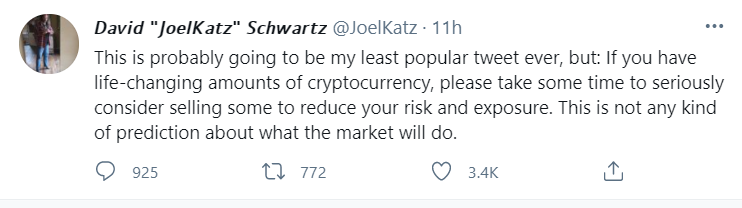 Is it time to sell off some crypto?