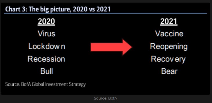 2020 vs. 2021 The big picture by BofA 