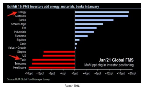 BofA Fund Manager Survey January 2021