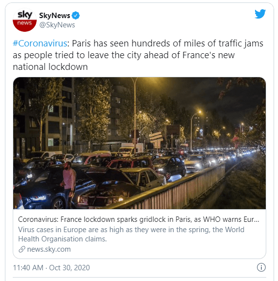  Footage shows record-Breaking traffic gridlock hours before lockdown