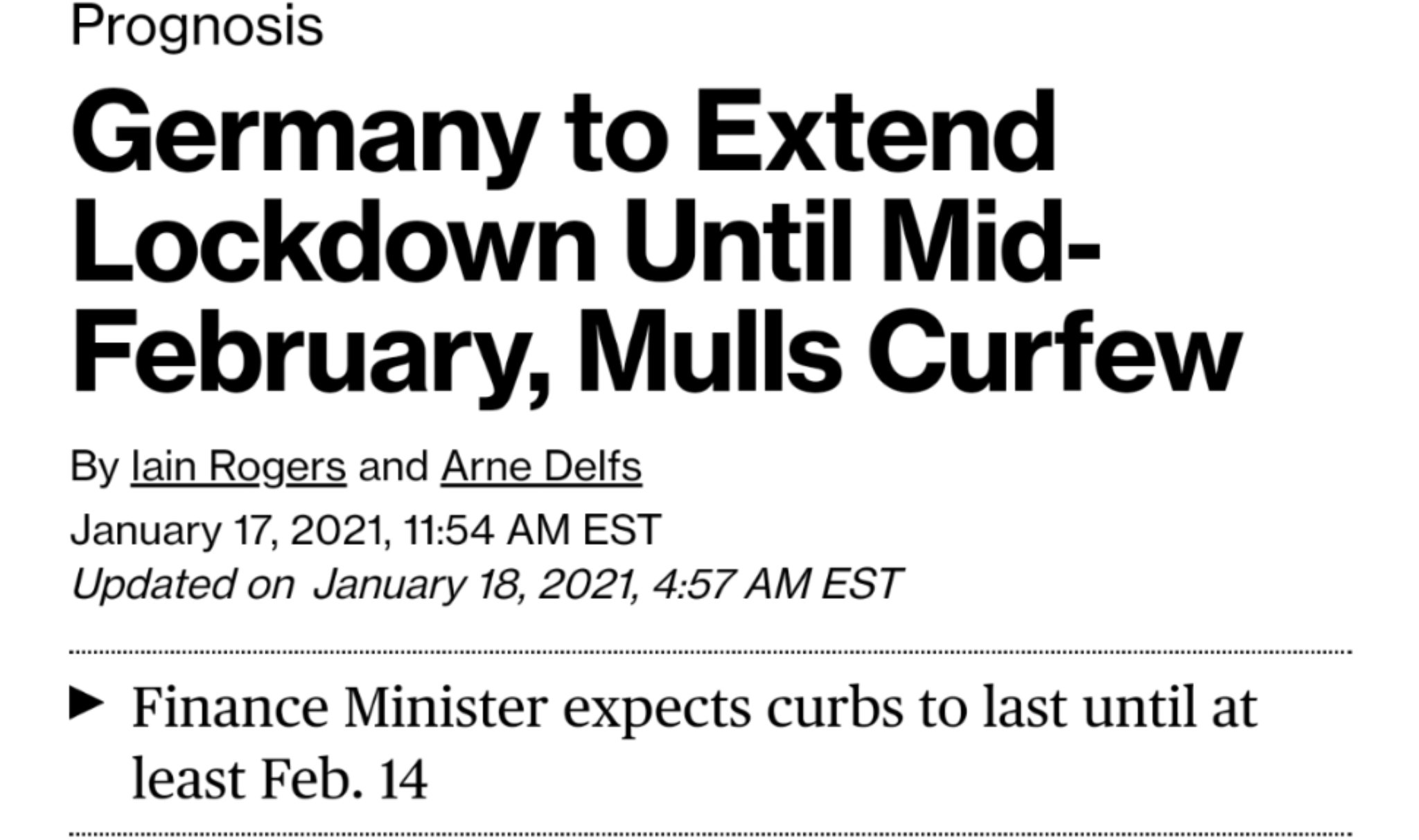 Extended lockdowns in Europe could weigh on #EURUSD