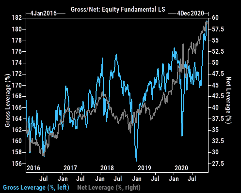 Gross / Net exposure Fundamental equity long/short 
